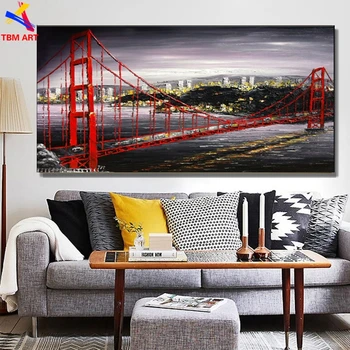 Golden Gate Bridge Pic Hand painted Modern Abstract Oil Painting on Canvas for Living Room Wall Art Home Decoration Gift SL037
Golden Gate Bridge Pic Hand painted Modern Abstract Oil Painting on Canvas for Living Room Wall Art Home Decoration Gift SL037