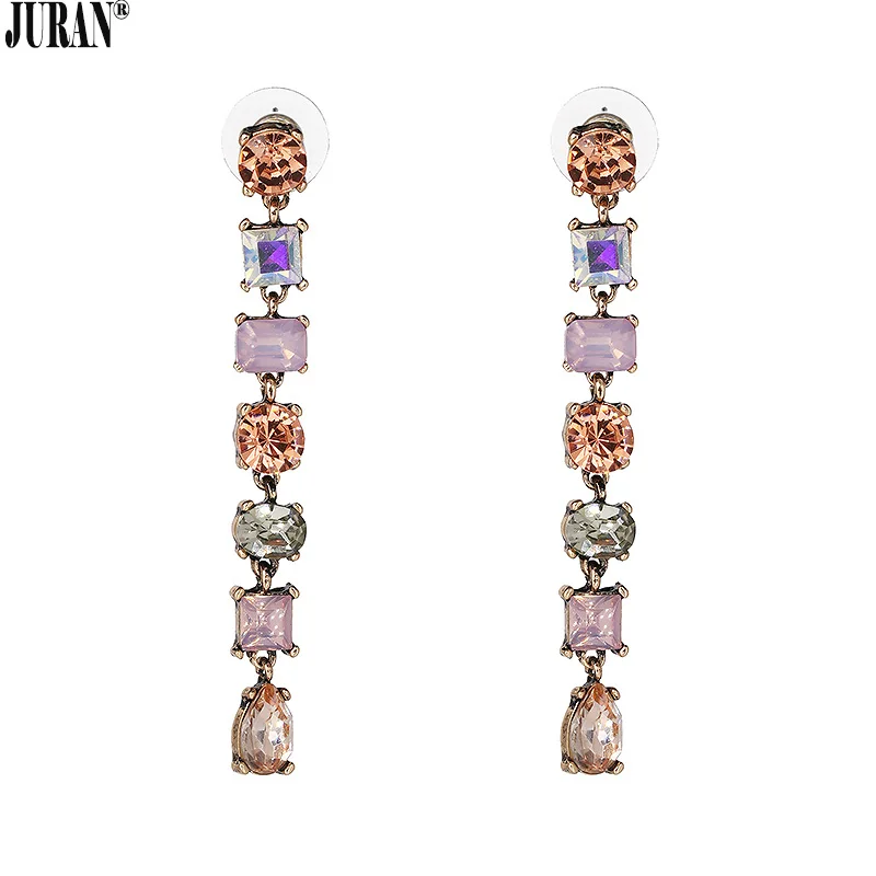 2 Colors Romantic Rainbow Long Dangle Earrings For Women Geometric Trendy Crystal Drops Brincos JURAN Fashion Jewelry
2 Colors Romantic Rainbow Long Dangle Earrings For Women Geometric Trendy Crystal Drops Brincos JURAN Fashion Jewelry