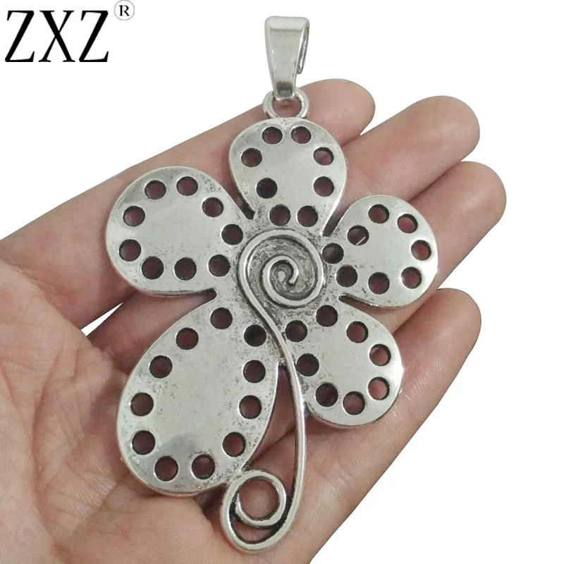 ZXZ 2pcs Antique Silver Large Flower Spiral Design Charms Pendants for Necklace Jewelry Making Findings 78x56mm
ZXZ 2pcs Antique Silver Large Flower Spiral Design Charms Pendants for Necklace Jewelry Making Findings 78x56mm
