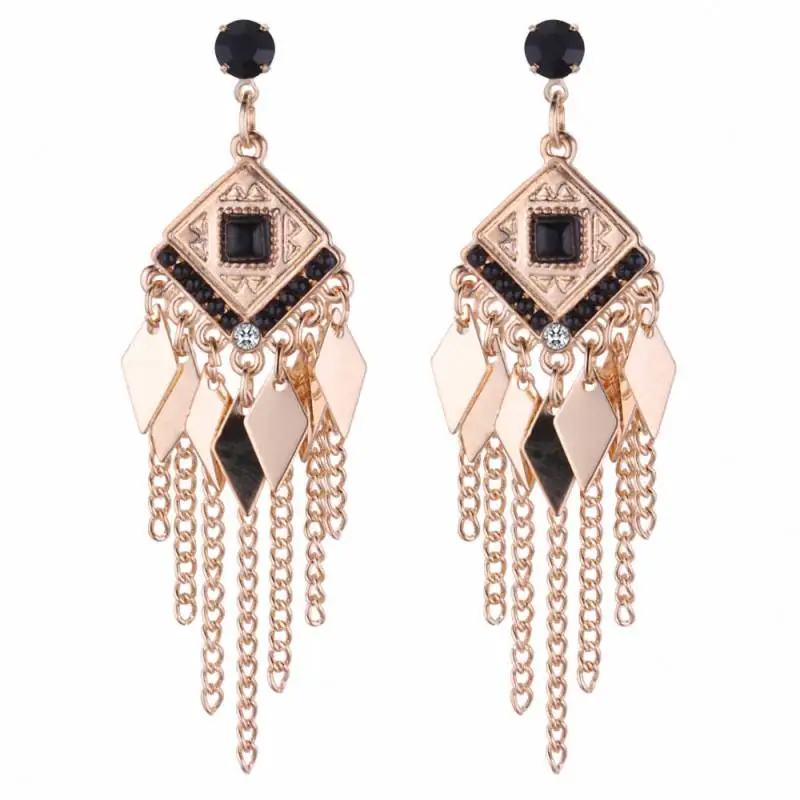 TONGKWOK Bohemia Exaggeration Dangle Earrings For Women Silk Thread Tassel Metal Long Chandelier Earrings #131965
TONGKWOK Bohemia Exaggeration Dangle Earrings For Women Silk Thread Tassel Metal Long Chandelier Earrings #131965