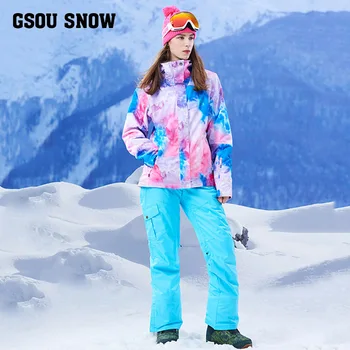 Gsou Snow 2017 new ski suit, women's ski suit, thickening warm ski pants straps
Gsou Snow 2017 new ski suit, women's ski suit, thickening warm ski pants straps