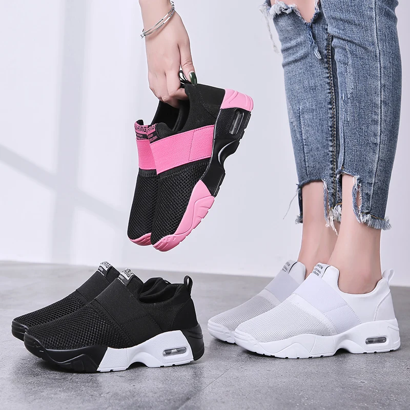 Shoes Woman tenis feminino High top Sneakers Women Black gray orange Breathable sock casual shoes Woman zapatos mujer size 36-46
Shoes Woman tenis feminino High top Sneakers Women Black gray orange Breathable sock casual shoes Woman zapatos mujer size 36-46