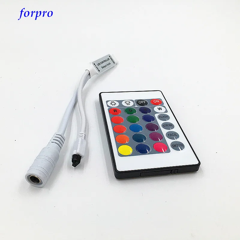 200PCS DC 5V12V 24V 24 Key Mini LED IR Remote Controller For 3528 & 5050 LED RGB Strip Light
200PCS DC 5V12V 24V 24 Key Mini LED IR Remote Controller For 3528 & 5050 LED RGB Strip Light