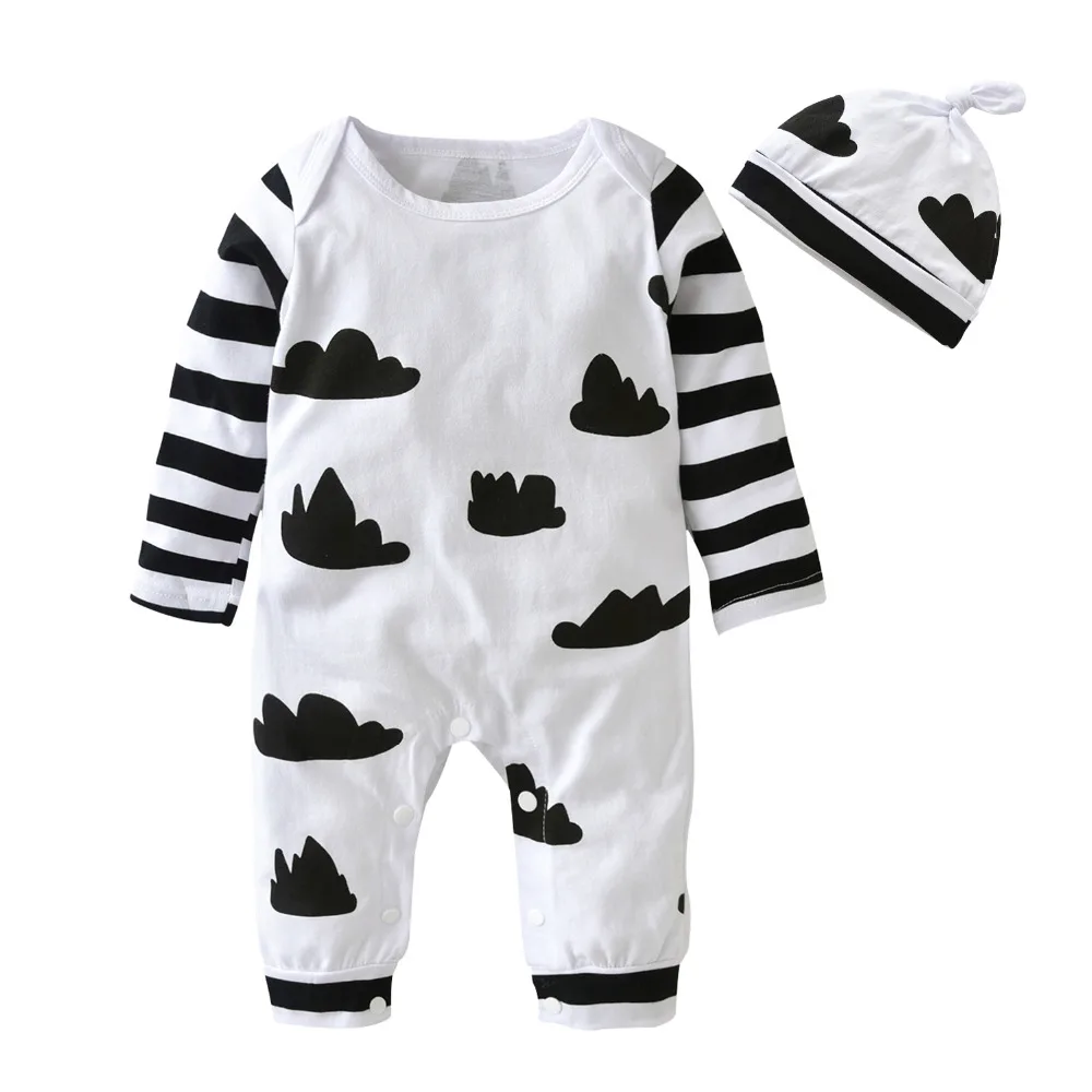2019 Autumn style Baby Boy Girl Rompers Long Sleeve Cartoon Clouds Infant Jumpsuit+Hat 2Pcs Casual Outfit Newborn Baby Clothes
2019 Autumn style Baby Boy Girl Rompers Long Sleeve Cartoon Clouds Infant Jumpsuit+Hat 2Pcs Casual Outfit Newborn Baby Clothes