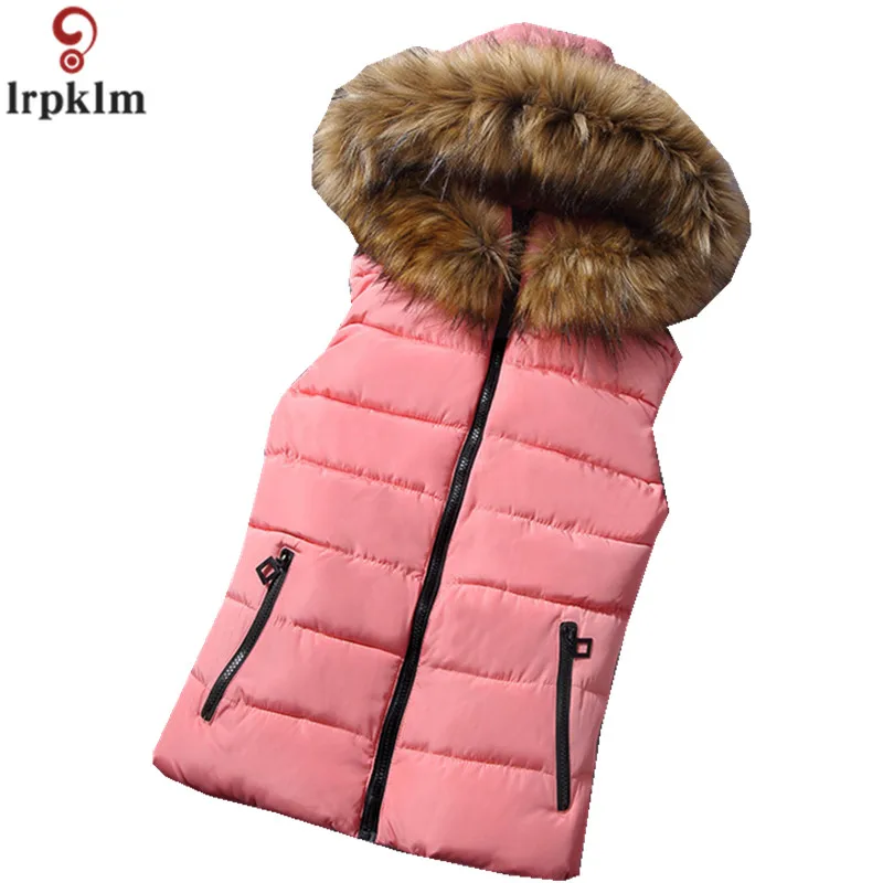 Ladies Vest Artificial Fur Collar Waist Coats Hooded Sleeveless Clothing Female Winter Cotton Padded Vests Jackets 2018 CH525
Ladies Vest Artificial Fur Collar Waist Coats Hooded Sleeveless Clothing Female Winter Cotton Padded Vests Jackets 2018 CH525
