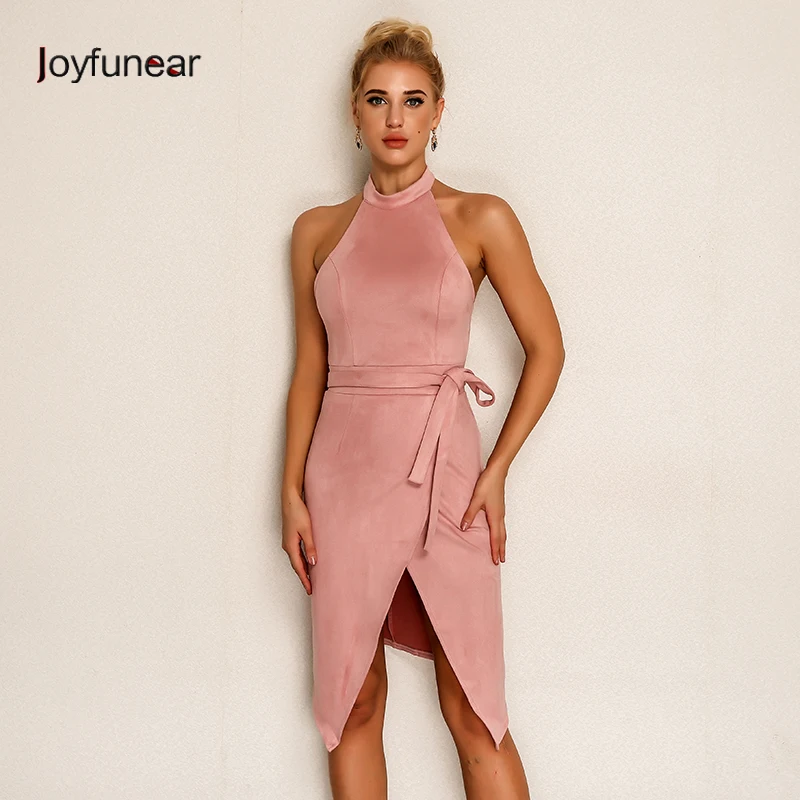 Women Summer style Dress suede Casual Asymmetry slim waist dress Bodycon Sexy split Dresses Vestidos Women with belt Clothing
Women Summer style Dress suede Casual Asymmetry slim waist dress Bodycon Sexy split Dresses Vestidos Women with belt Clothing