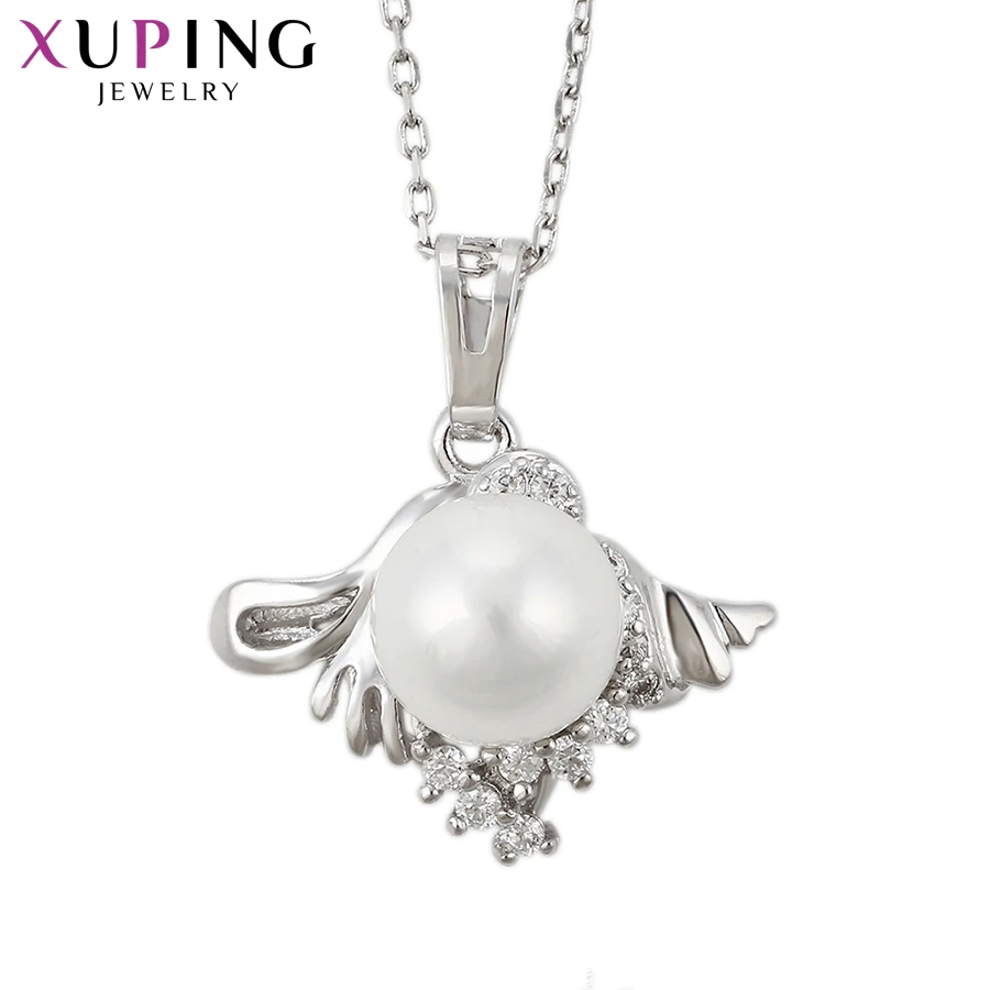 

Xuping Elegant Pendant Necklace Imitation Pearl Exquisite Jewelry Family Fashion Prime Gift for Temperament Ladies S165.4-32609