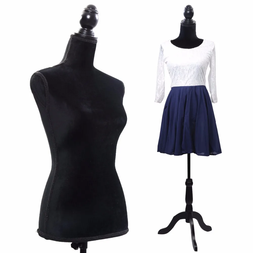 Black Female Mannequin Torso Dress Form Display W/ Black Tripod Stand New HW50080BK
Black Female Mannequin Torso Dress Form Display W/ Black Tripod Stand New HW50080BK
