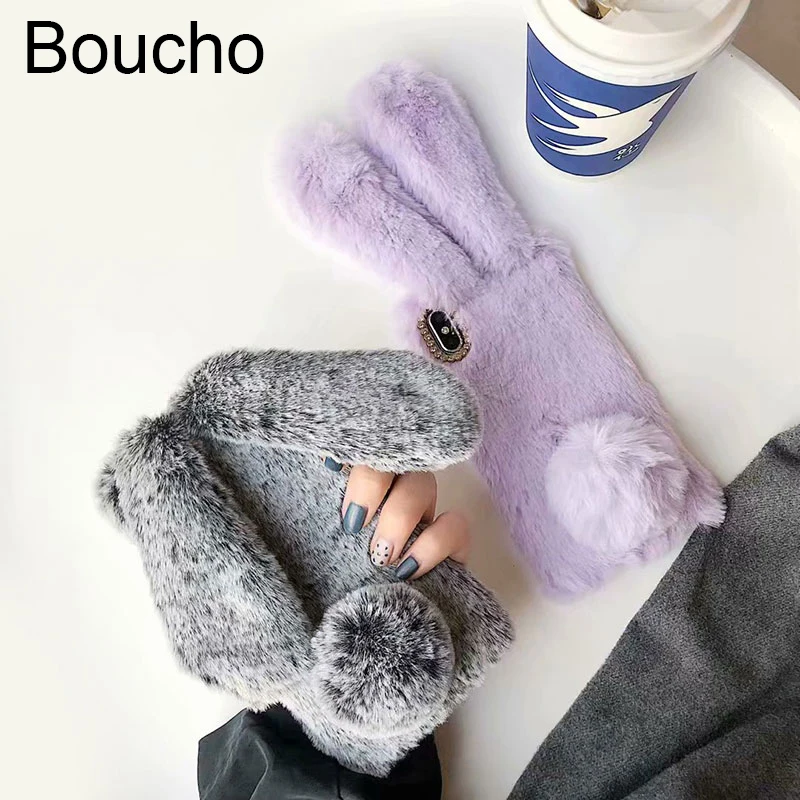 Boucho Case for iPhone XS Max X XR Case 3D Rabbit Ears Furry fluffy Fur Plush Warm Cover for iPhone 6 6S 7 8 Plus Phone Case
Boucho Case for iPhone XS Max X XR Case 3D Rabbit Ears Furry fluffy Fur Plush Warm Cover for iPhone 6 6S 7 8 Plus Phone Case