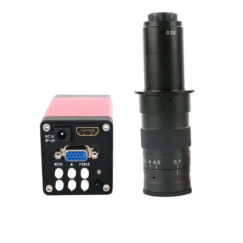 Камера с микроскопом HMID VGA 13 МП + стекло c-креплением 180X для промышленного