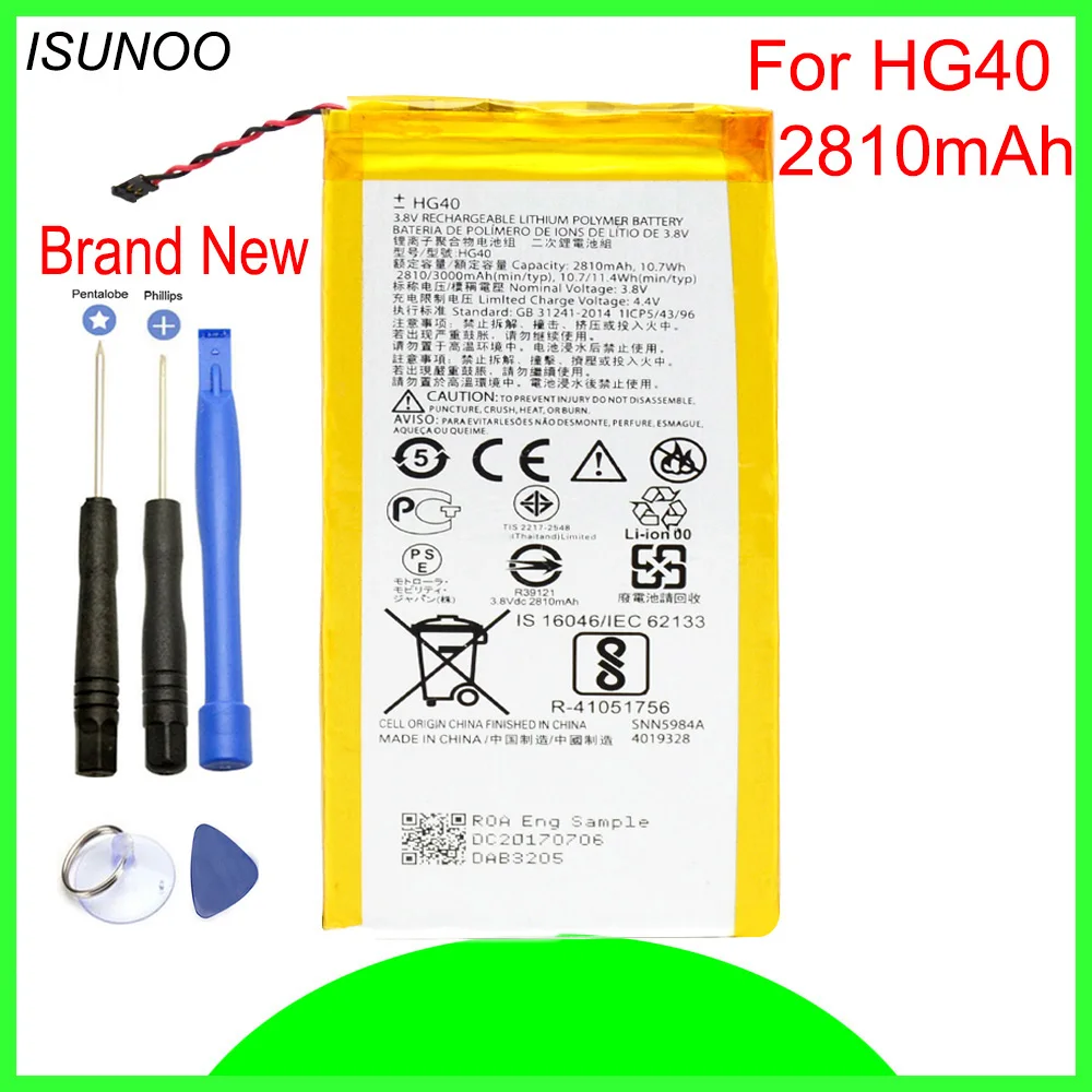 ISUNOO 2810mAh HG40 батарея для Motorola Moto G5 PLus Смартфон батарея с ремонтными инструментами
ISUNOO 2810mAh HG40 батарея для Motorola Moto G5 PLus Смартфон батарея с ремонтными инструментами