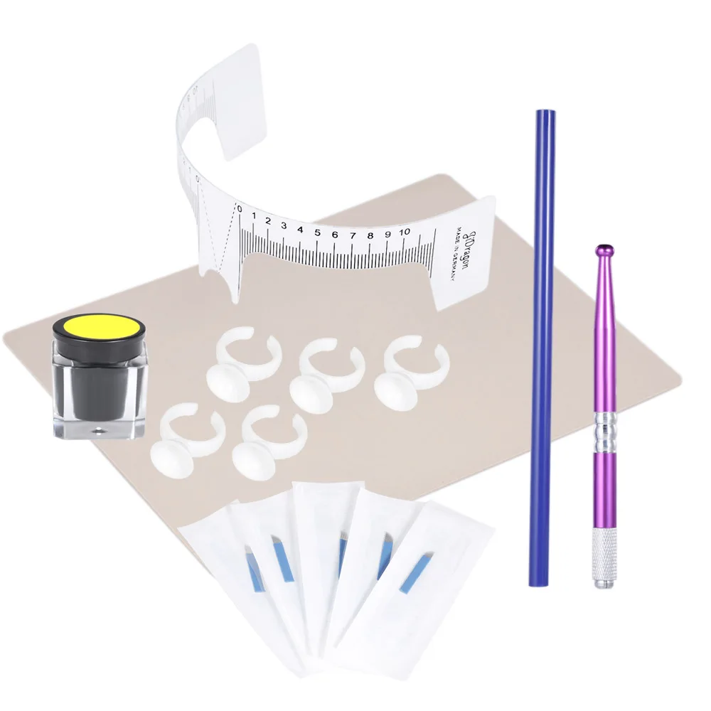 Eyebrow Microblading Kit Eyebrow Tattoo Set With 5 Needles Eyebrow Ruler Eyebrow Pigment Practice Skin for Permanent Makeup
Eyebrow Microblading Kit Eyebrow Tattoo Set With 5 Needles Eyebrow Ruler Eyebrow Pigment Practice Skin for Permanent Makeup