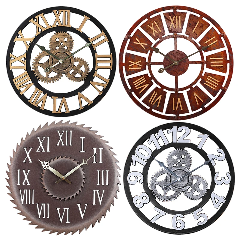 Industrial Wall Clock Handmade 3D Gear Clock Large Rustic Decorative Wall Clock European Retro Vintage Clock Wall Decor
Industrial Wall Clock Handmade 3D Gear Clock Large Rustic Decorative Wall Clock European Retro Vintage Clock Wall Decor