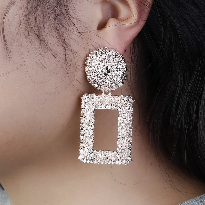 Flashbuy Snow Pattern Rectangular Earrings For Women Geometric Statement Pendientes Gold Sliver Earrings Jewelry Accessories
Flashbuy Snow Pattern Rectangular Earrings For Women Geometric Statement Pendientes Gold Sliver Earrings Jewelry Accessories