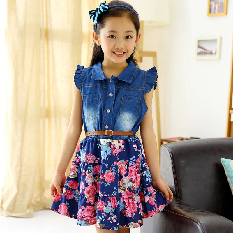 2018 Big Girl Princess Dress Summer Fashion Floral Denim Party Kids Dresses For Girls Cotton Sleeveless Children Costume 13 Year
2018 Big Girl Princess Dress Summer Fashion Floral Denim Party Kids Dresses For Girls Cotton Sleeveless Children Costume 13 Year