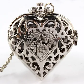 Silver Hollow Heart-shaped Pocket Watch Necklace Pendant Chain Women Honey Girl Friend Lover's Gift P72 Reloj de bolsillo
Silver Hollow Heart-shaped Pocket Watch Necklace Pendant Chain Women Honey Girl Friend Lover's Gift P72 Reloj de bolsillo