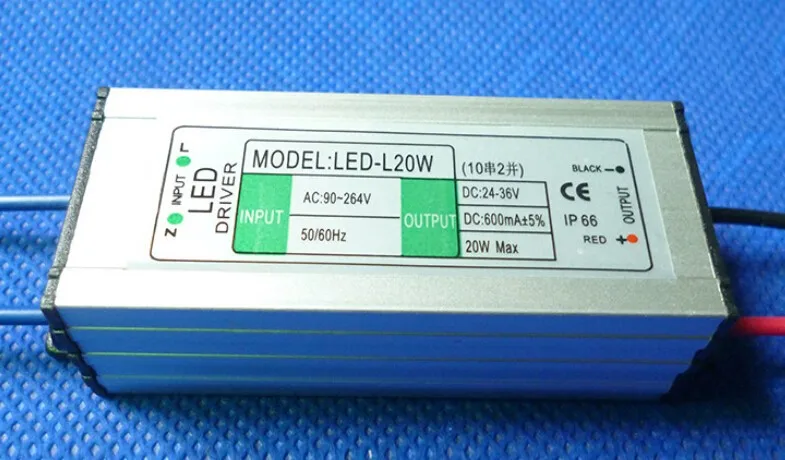 5 pieces Waterproof LED Driver 10 series 2 parallel 20W 600MA Constant Current Driver LED Power Supply Input AC 90-264 V
5 pieces Waterproof LED Driver 10 series 2 parallel 20W 600MA Constant Current Driver LED Power Supply Input AC 90-264 V