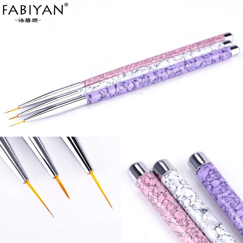 3pcs/Set 6/9/10mm Liner Brush Nail Art Painting Metal Marble Acrylic Drawing Flower Line Pen Polish UV Gel Tips Manicure Tools
3pcs/Set 6/9/10mm Liner Brush Nail Art Painting Metal Marble Acrylic Drawing Flower Line Pen Polish UV Gel Tips Manicure Tools
