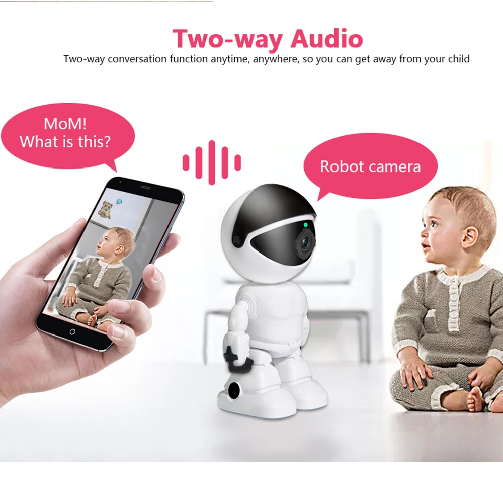 SECTEC 1080P облачная Wi Fi камера робот для домашней безопасности ip наблюдения Детская