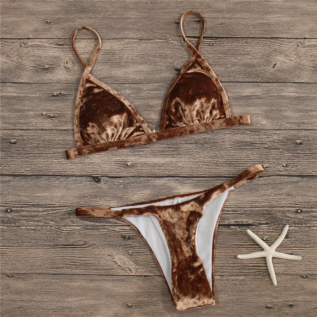 Sexy Bikini 2018 New Bathing Suit Swimwear Women Brazilian Bikini Set Swimsuit Gold Velvet Blue Solid Biquini
Sexy Bikini 2018 New Bathing Suit Swimwear Women Brazilian Bikini Set Swimsuit Gold Velvet Blue Solid Biquini