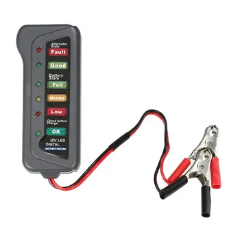6-LED Display Digital Battery Alternator Tester Battery Tester Battery Level Monitor For Car Motorcycle Trucks 12V
6-LED Display Digital Battery Alternator Tester Battery Tester Battery Level Monitor For Car Motorcycle Trucks 12V