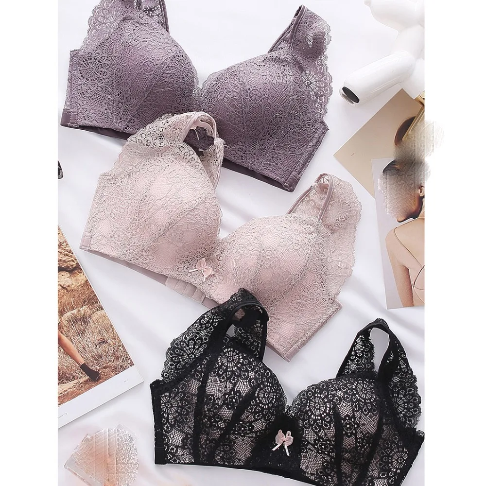 Lace shoulder seamless female push up lingerie sets sexy bow floral embroidery thin cup underwear sets bra and transparent panty
Lace shoulder seamless female push up lingerie sets sexy bow floral embroidery thin cup underwear sets bra and transparent panty