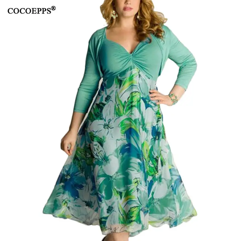Elegant Plus Size Women Dress 2019 New Floral Print Big Size Summer Clothing 6xl Patchwork Dress Evening Vestidos Large Size
Elegant Plus Size Women Dress 2019 New Floral Print Big Size Summer Clothing 6xl Patchwork Dress Evening Vestidos Large Size