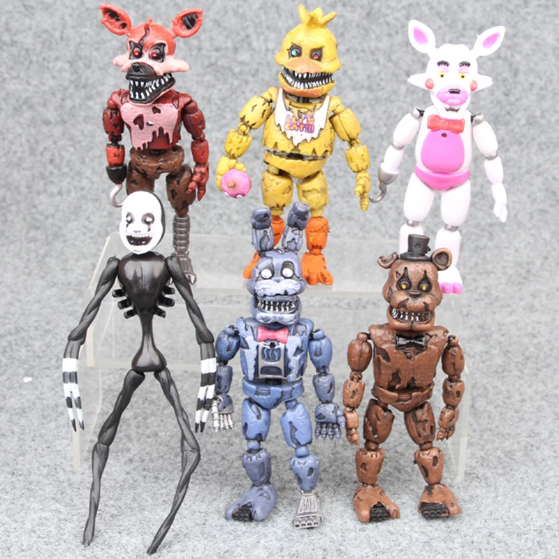 6pcs/set Action Figure PVC Five Nights At Freddy's FNAF Bonnie Foxy Freddy Fazbear Bear Dolls Toys For Children Gift
6pcs/set Action Figure PVC Five Nights At Freddy's FNAF Bonnie Foxy Freddy Fazbear Bear Dolls Toys For Children Gift