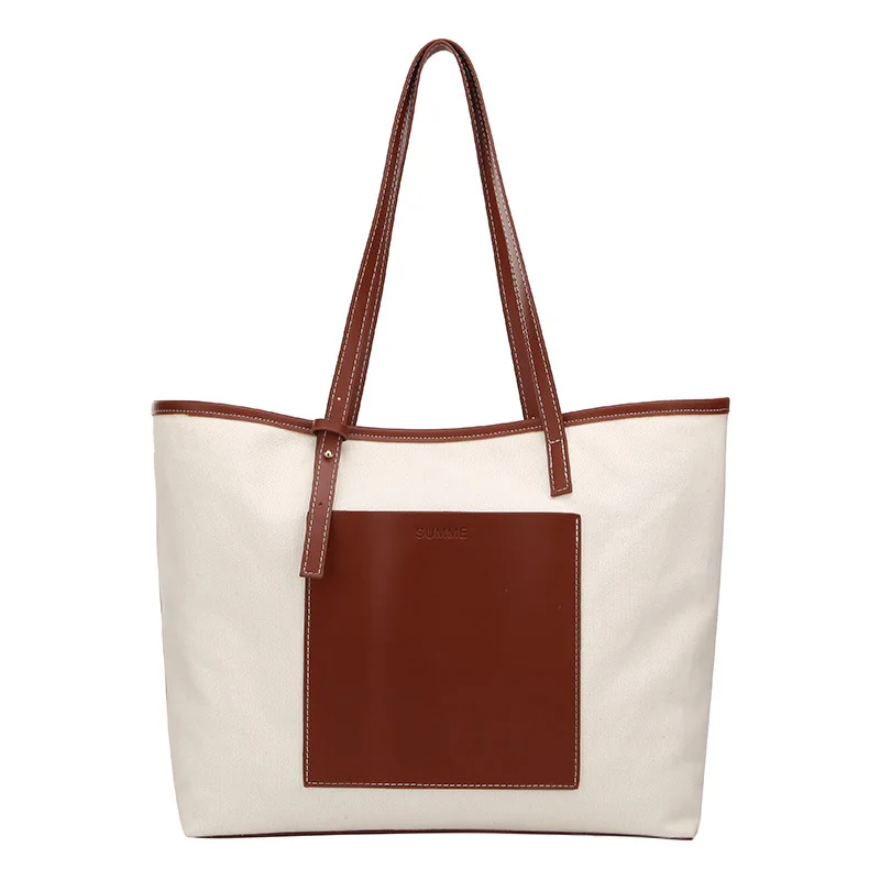 Canvas Bag High Quality Shopping Bag Simple Casual Daily Use Handbag Shoulder Bags
