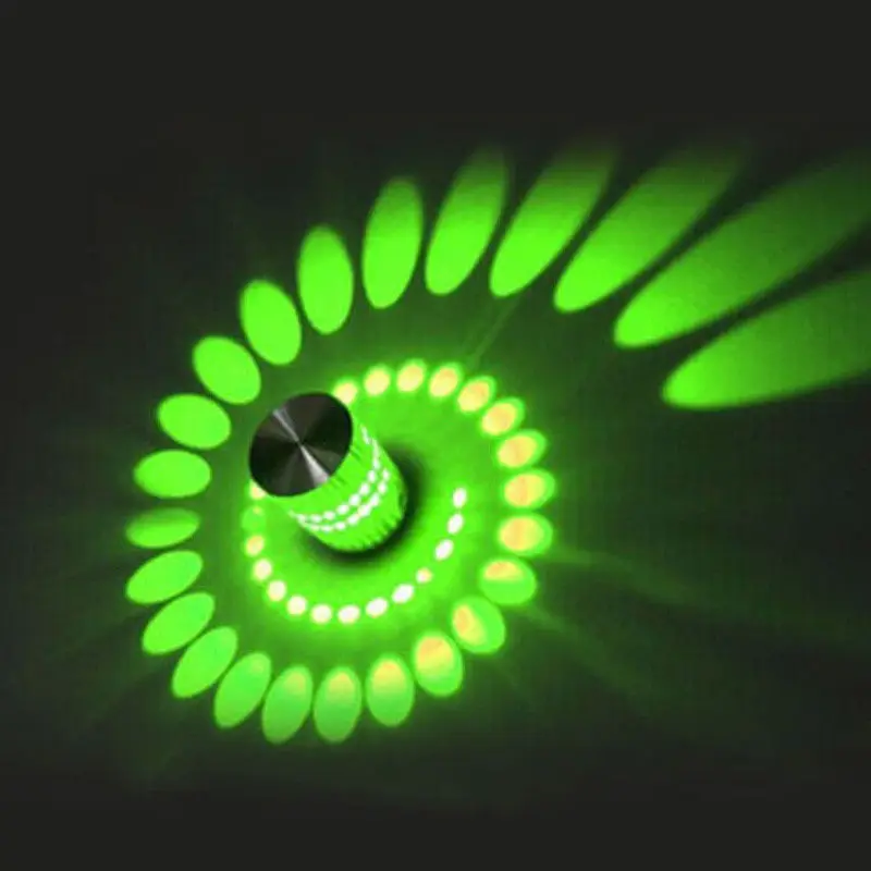 3W RGB LED Light Bulb Spiral Ceiling Wall Lamp Hallway Porch Remote Control Lamp