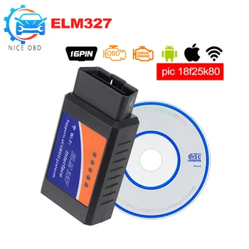 Chip PIC18f25k80 Elm 327 WiFi V1.5 OBDII Code Reader Supports iOS/Android Via WIFI ELM327 v1.5 OBD2 Auto Diagnostic Scan Tool
Chip PIC18f25k80 Elm 327 WiFi V1.5 OBDII Code Reader Supports iOS/Android Via WIFI ELM327 v1.5 OBD2 Auto Diagnostic Scan Tool