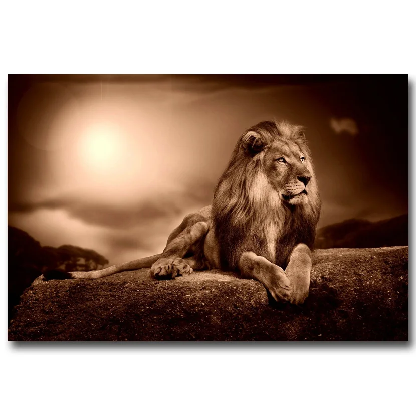 NICOLESHENTING Wild Animals Lion King Art Silk Fabric Poster Print 13x20 48x32 Africa Sunset Nature Pictures Home Wall Decor 04
NICOLESHENTING Wild Animals Lion King Art Silk Fabric Poster Print 13x20 48x32 Africa Sunset Nature Pictures Home Wall Decor 04