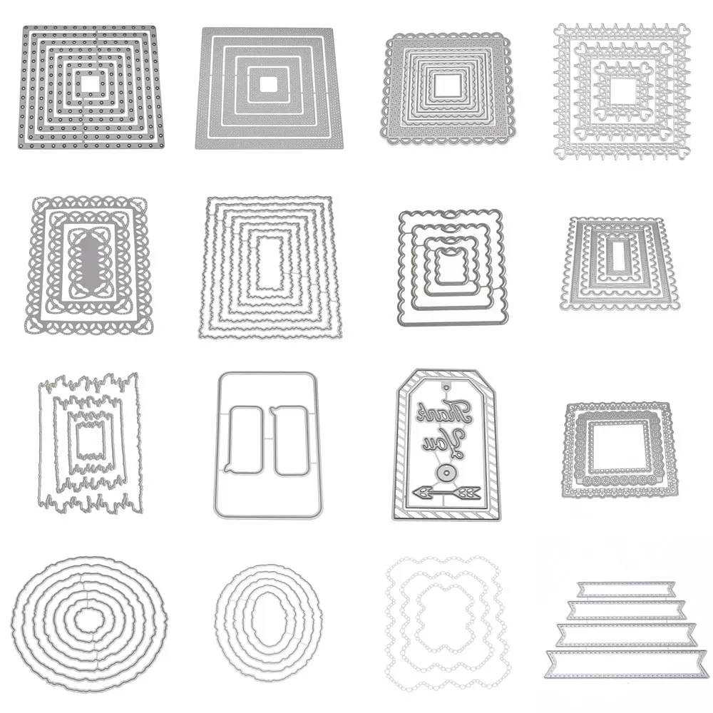 Cutting Dies Metal Rectangle Square Frames Stencil And Stamps For DIY Scrapbooking Embossing Card Making Craft Dies New 2019
Cutting Dies Metal Rectangle Square Frames Stencil And Stamps For DIY Scrapbooking Embossing Card Making Craft Dies New 2019