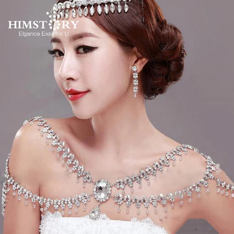 HIMSTORY Luxury Queen Large Crystal Waterdrop Pendent Bridal Shoulder Necklace Chain Wedding Party Necklace Jewelry Accessory
HIMSTORY Luxury Queen Large Crystal Waterdrop Pendent Bridal Shoulder Necklace Chain Wedding Party Necklace Jewelry Accessory