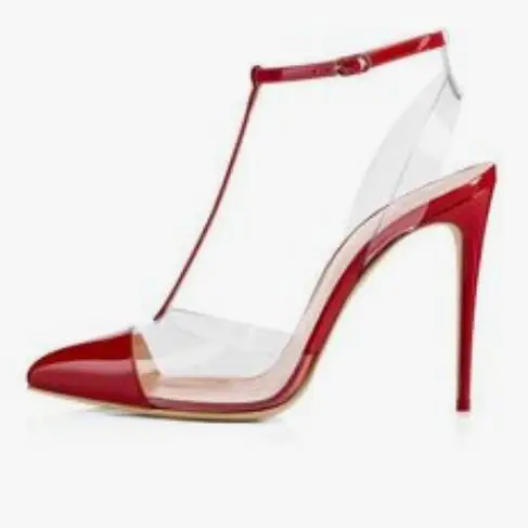 Red White Black Patent Leather T-bar Strap PVC High Heels Pumps Pointed Toe Stiletto Heels Patchwork Dress Pumps Slingback Shoes
Red White Black Patent Leather T-bar Strap PVC High Heels Pumps Pointed Toe Stiletto Heels Patchwork Dress Pumps Slingback Shoes