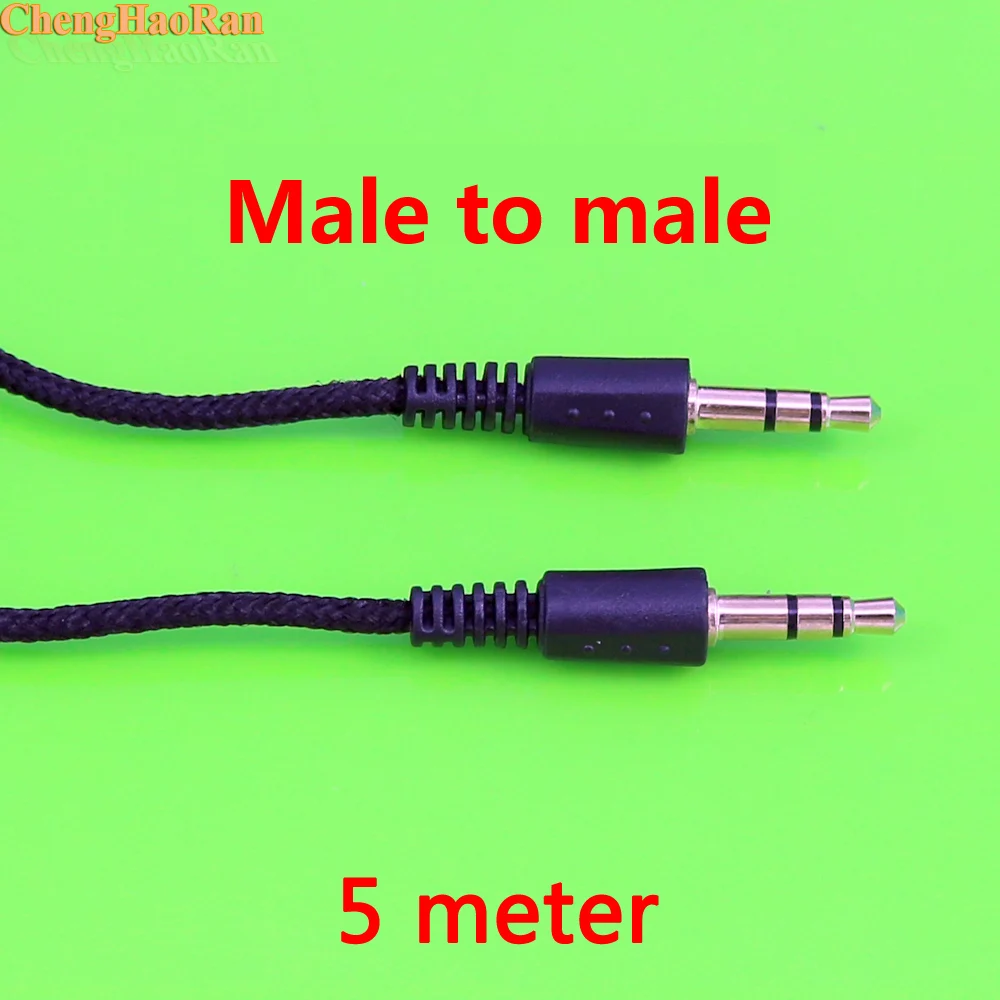 ChengHaoRan 50pcs 5M 3.5mm Stereo Cable High Quality 3.5 Aux Male to Male Audio Cable Cord for Car Phone MP3 PDA
ChengHaoRan 50pcs 5M 3.5mm Stereo Cable High Quality 3.5 Aux Male to Male Audio Cable Cord for Car Phone MP3 PDA