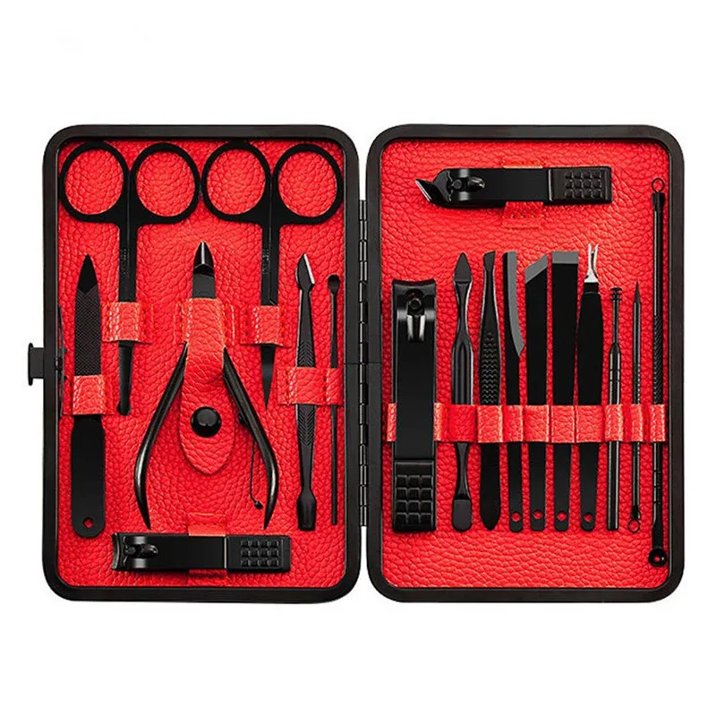 18pcs Pro Manicure Set Nail Kit Nail Art Tools All For Manicure Sets Pedicure Care With Pusher Ingrown Nail File Polish Tweezer
18pcs Pro Manicure Set Nail Kit Nail Art Tools All For Manicure Sets Pedicure Care With Pusher Ingrown Nail File Polish Tweezer