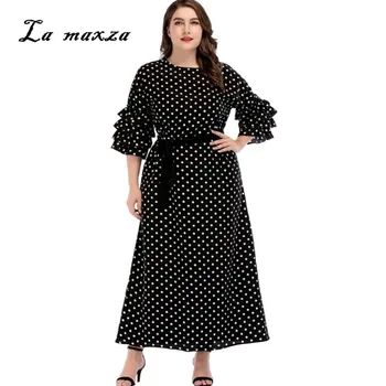 Plus Size 2020 Women Autumn Vintage Dot Ruffles Dress Casual Fashion Sexy Maxi Black Dress
Plus Size 2020 Women Autumn Vintage Dot Ruffles Dress Casual Fashion Sexy Maxi Black Dress