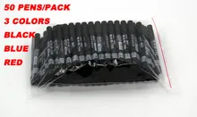 50 kalemler/Toplu Süper Düşük Fiyat 3-Renkli Yuvarlak Ucu Tek Kullanımlık keçeli kalem(China)