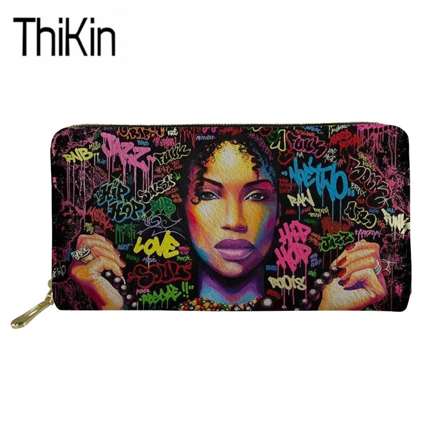 Thikin Brand Luxury Design Wallets Women Abstract Art African Girl Printing Phone Card Holders Ladies Clutch Money Bags Females
Thikin Brand Luxury Design Wallets Women Abstract Art African Girl Printing Phone Card Holders Ladies Clutch Money Bags Females