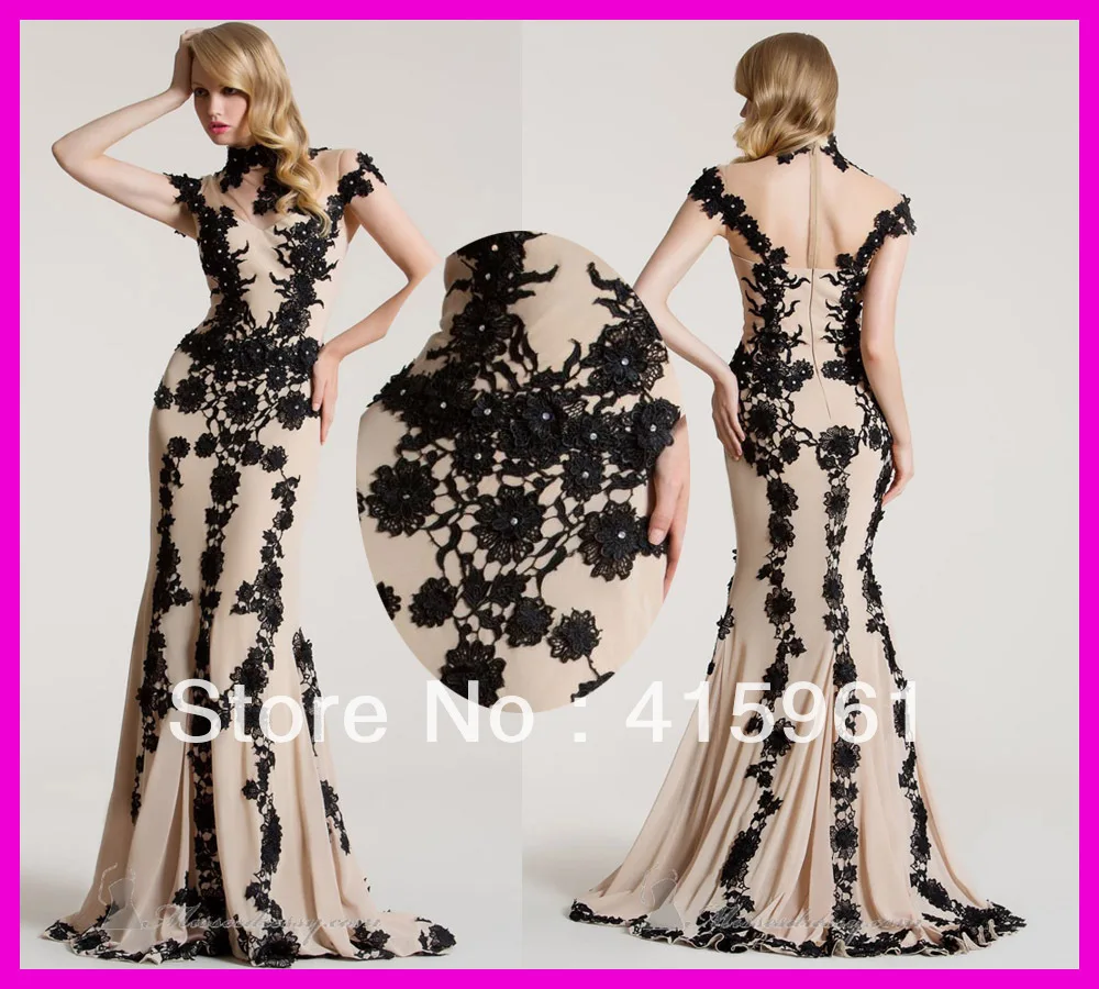 Stunning High Neck Short Sleeve Beaded Lace Mermaid Prom Dresses Pageant Dress E2086
Stunning High Neck Short Sleeve Beaded Lace Mermaid Prom Dresses Pageant Dress E2086