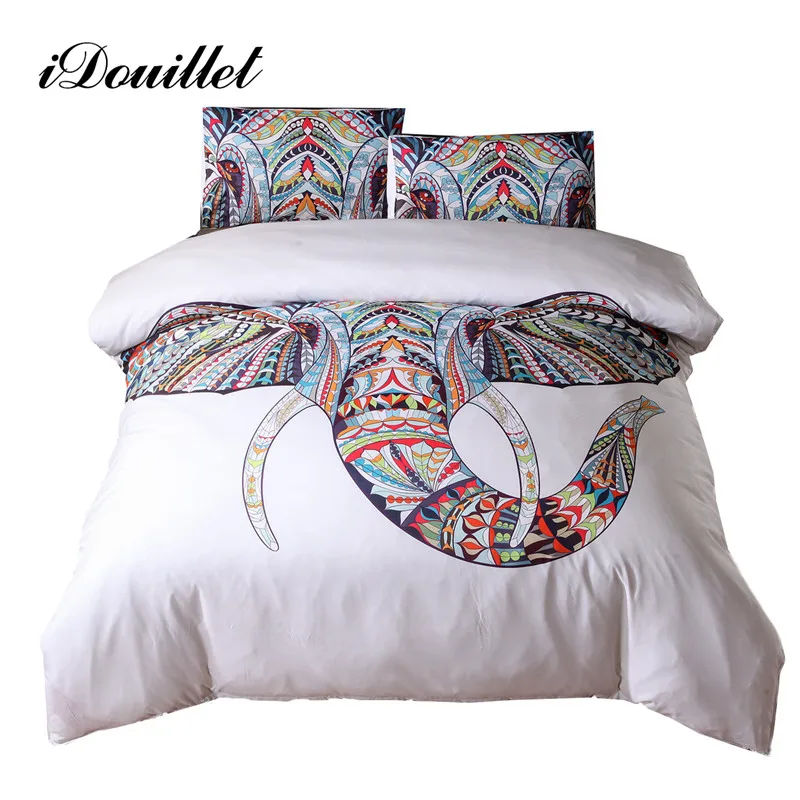 iDouillet Colorful Elephant Print White Bedding Set Duvet Cover and Pillowcase Exotic Bedclothes US Twin Queen King UK Double
iDouillet Colorful Elephant Print White Bedding Set Duvet Cover and Pillowcase Exotic Bedclothes US Twin Queen King UK Double