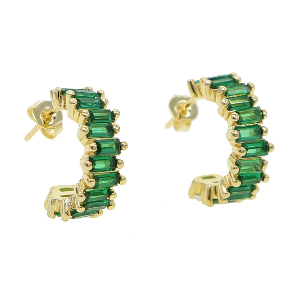 gold filled Classic Baguette Hoop Earring gree color rainbow cz Crystal Statement Jewelry for women girl elegance dainty earring
gold filled Classic Baguette Hoop Earring gree color rainbow cz Crystal Statement Jewelry for women girl elegance dainty earring