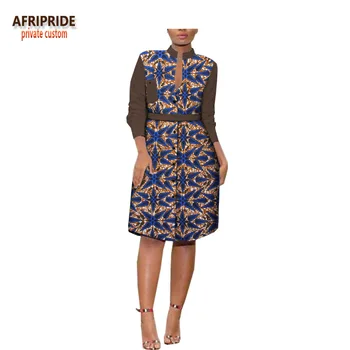 2018spring casual women dress AFRIPRIDE three quarter sleeve button front fly knee-length women dress pocket decoration A1825026
2018spring casual women dress AFRIPRIDE three quarter sleeve button front fly knee-length women dress pocket decoration A1825026