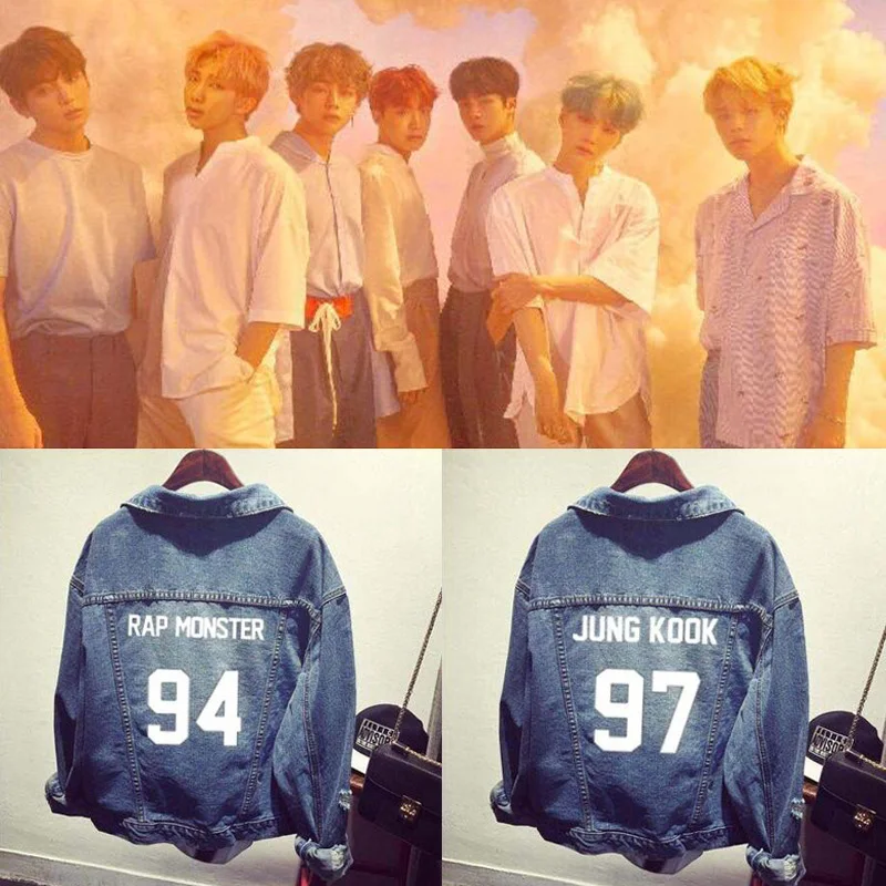 Kpop Bangtan Boys Jimin J hope Jungkook Suga V Jin Women Bomber Winter Denim Jacket Spring Autumn Coat Outwear
Kpop Bangtan Boys Jimin J hope Jungkook Suga V Jin Women Bomber Winter Denim Jacket Spring Autumn Coat Outwear