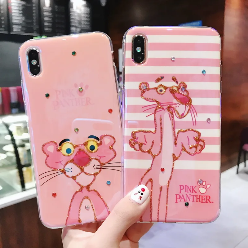 Pink Panther Rhinestone Cases For iPhone XS XS MAX XR 6 6s 7 8 Plus X Case Transparent Frame TPU Cover Phone Funda Coque Girls
Pink Panther Rhinestone Cases For iPhone XS XS MAX XR 6 6s 7 8 Plus X Case Transparent Frame TPU Cover Phone Funda Coque Girls