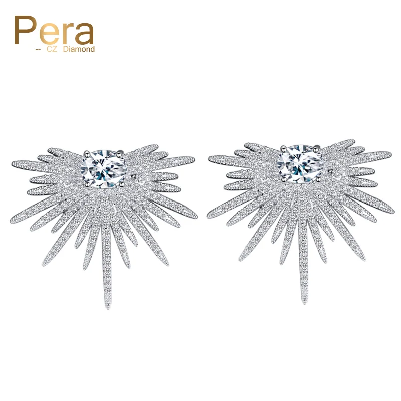 Pera Newest Big Fancy Style Ear Jewelry Trendy Women Evening Party Cubic Zircon Stud Earrings With 925 Sterling Silver Pin E286
Pera Newest Big Fancy Style Ear Jewelry Trendy Women Evening Party Cubic Zircon Stud Earrings With 925 Sterling Silver Pin E286