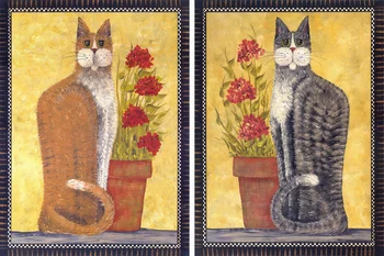 Retro Japan Style Coffee Shop Wall Hanging Frameless Paintings CUTE CARTOON KITTENS 2 Panels Home/Bar Decorative Pictures
Retro Japan Style Coffee Shop Wall Hanging Frameless Paintings CUTE CARTOON KITTENS 2 Panels Home/Bar Decorative Pictures