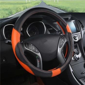 DONYUMMYJO 7Colors Leather Steering Wheel Cover Sport Style Car Covers Fit Most Car Styling 38CM/15'' And Support custom Size
DONYUMMYJO 7Colors Leather Steering Wheel Cover Sport Style Car Covers Fit Most Car Styling 38CM/15'' And Support custom Size