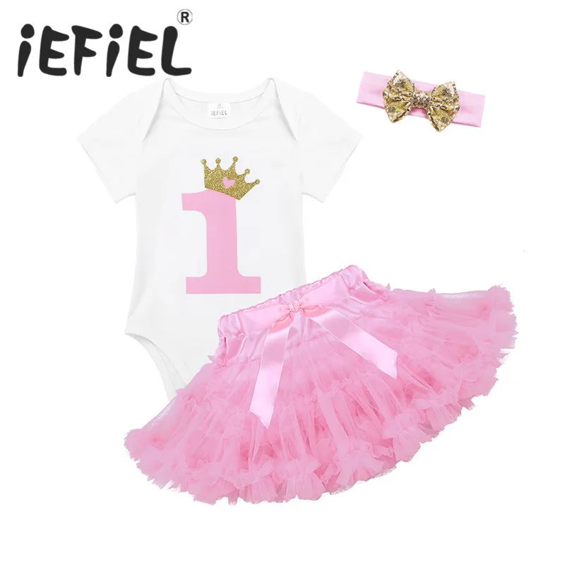 iEFiEL Baby One Year Birthday Dress Infant Girls Outfit Short Sleeves Glittery Crown First 1st Birthday Romper with Tutu Skirt
iEFiEL Baby One Year Birthday Dress Infant Girls Outfit Short Sleeves Glittery Crown First 1st Birthday Romper with Tutu Skirt